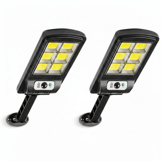 2 Focos Solar LED  con Sensor de Movimiento | IP65 3 Modos