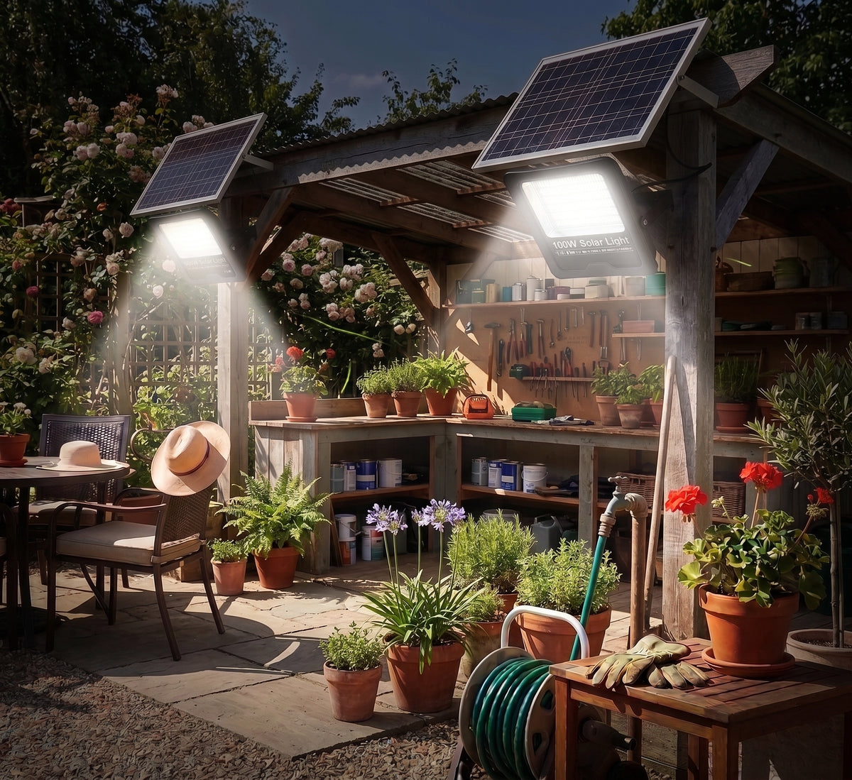 Foco Solar 500W | Panel Solar + Control Remoto | IP67