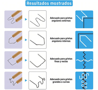 Soldadora de Plástico Portátil Kit 200 Grapas | Reparación Profesional