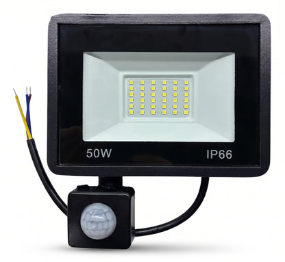 Reflector LED 50W con Sensor de Movimiento IP66 | Exterior e Interior
