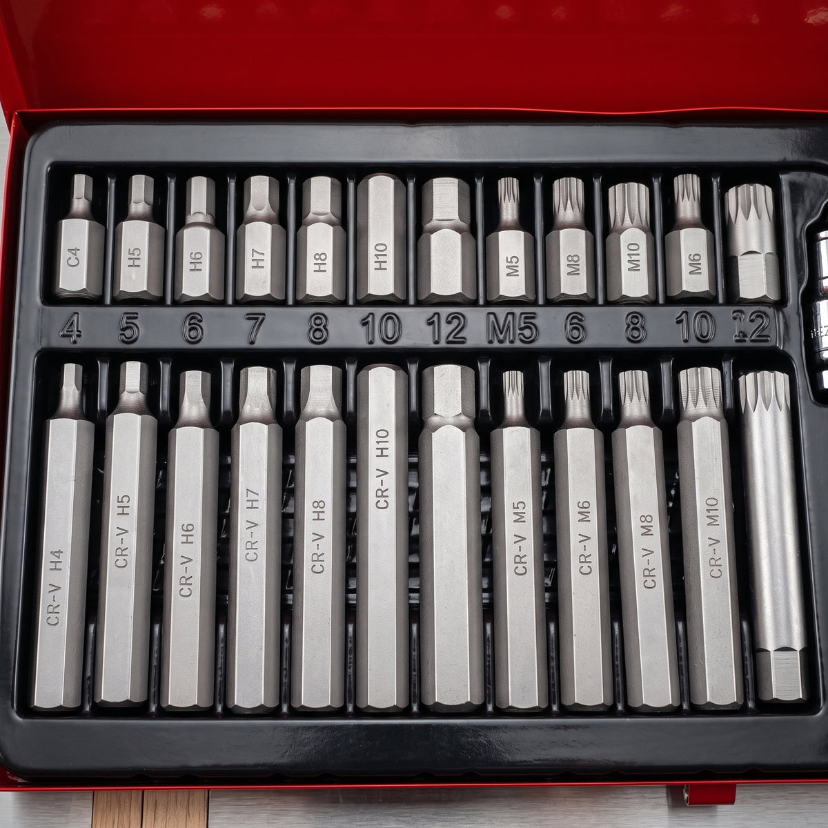 Juego de Dados y Puntas Torx-Allen 40 Piezas Acero Cromo Vanadio con Maletín