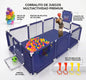 Corral de Juego para Bebés 180 cm con Aro de Basket | Plegable y Seguro