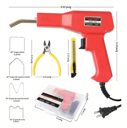 Soldadora de Plástico Portátil Kit 200 Grapas | Reparación Profesional