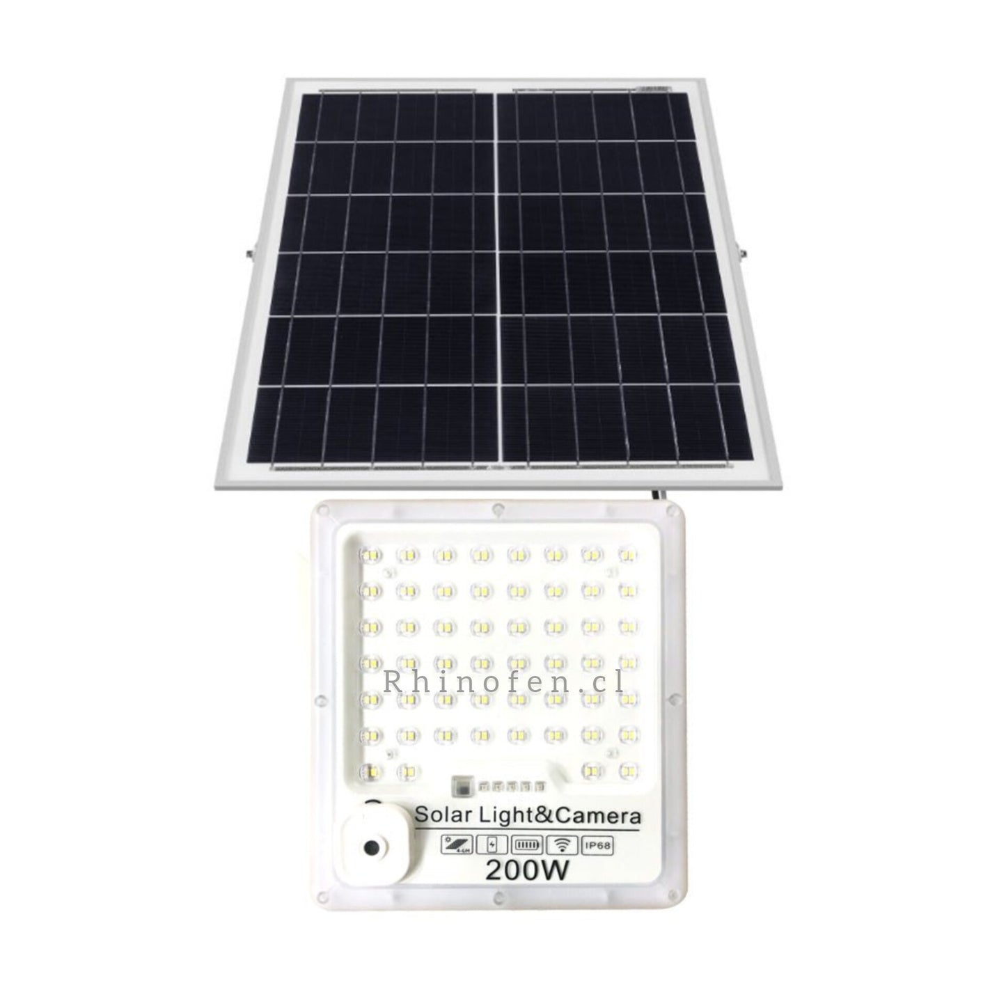 Camara Wifi Con Foco Solar 200w Incorporado + Control Remoto