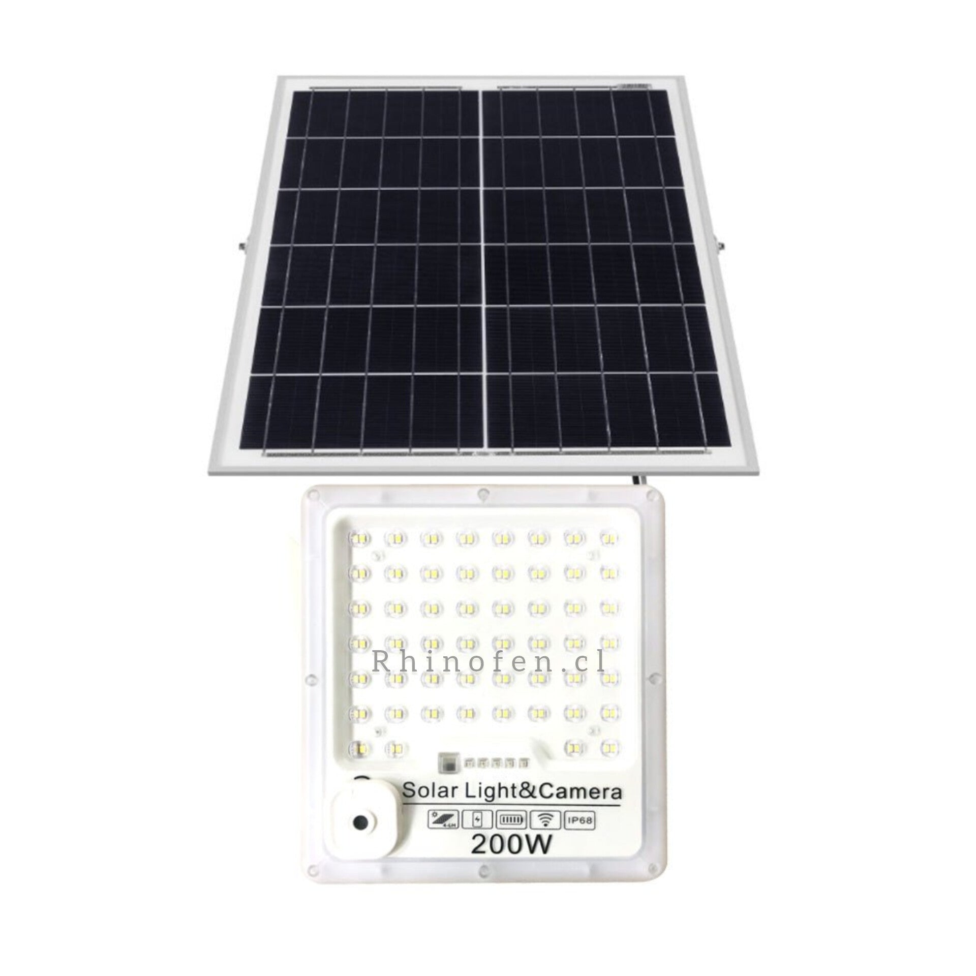Camara Wifi Con Foco Solar 200w Incorporado + Control Remoto