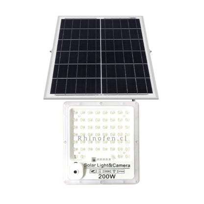 Camara Wifi Con Foco Solar 200w Incorporado + Control Remoto