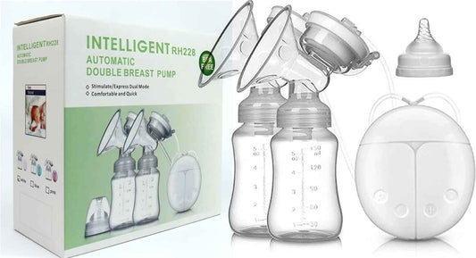 Sacaleches Eléctrico Doble Portátil Manos Libres – 8 Niveles USB Silencioso
