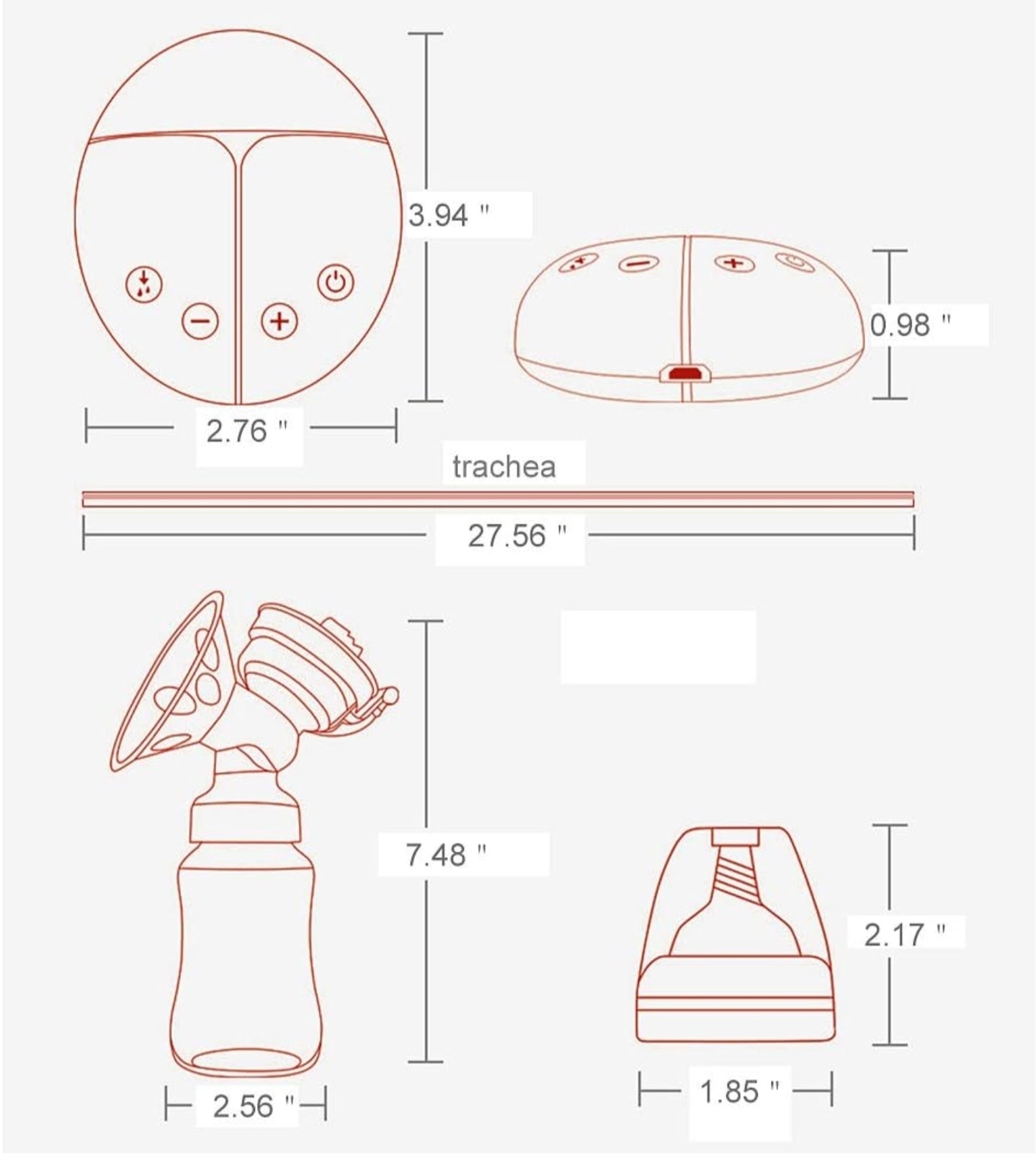 Sacaleches Eléctrico Doble Portátil Manos Libres – 8 Niveles USB Silencioso