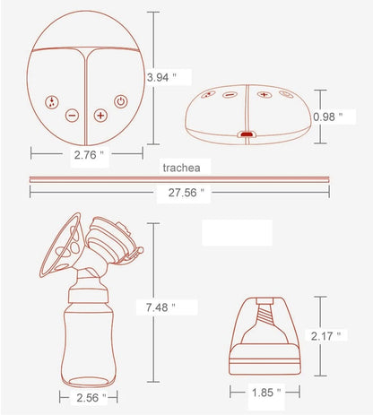 Sacaleches Eléctrico Doble Portátil Manos Libres – 8 Niveles USB Silencioso