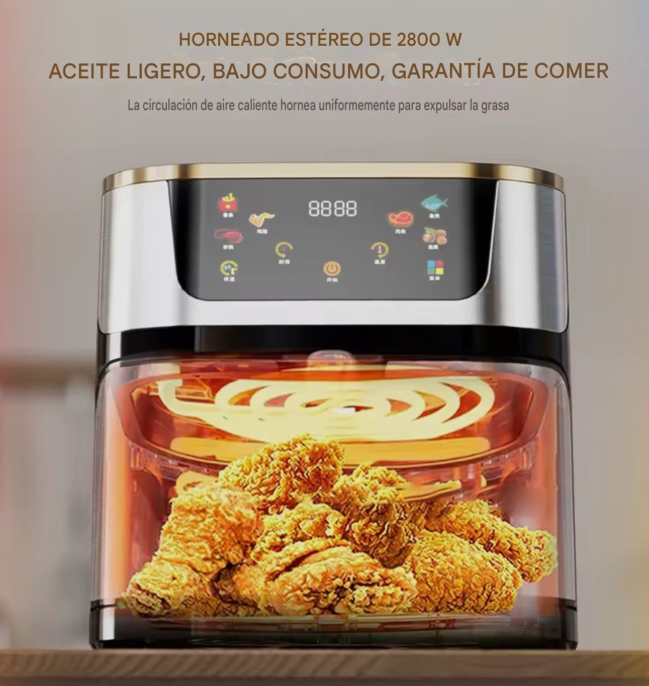 Air Fryer Digital 12L 2800W – Freidora de Aire para Toda la Familia
