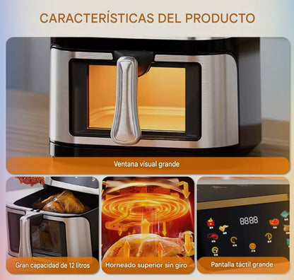 Air Fryer Digital 12L 2800W – Freidora de Aire para Toda la Familia