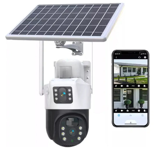 Cámara Dual Solar Ip66 Infrarrojo Wifi Exterior V380p