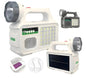 Kit Solar Emergencia Recargable con Linterna LED, Radio FM, Bluetooth y 2 Ampolletas
