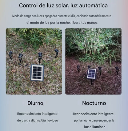 Lámpara LED Solar para Césped Recargable