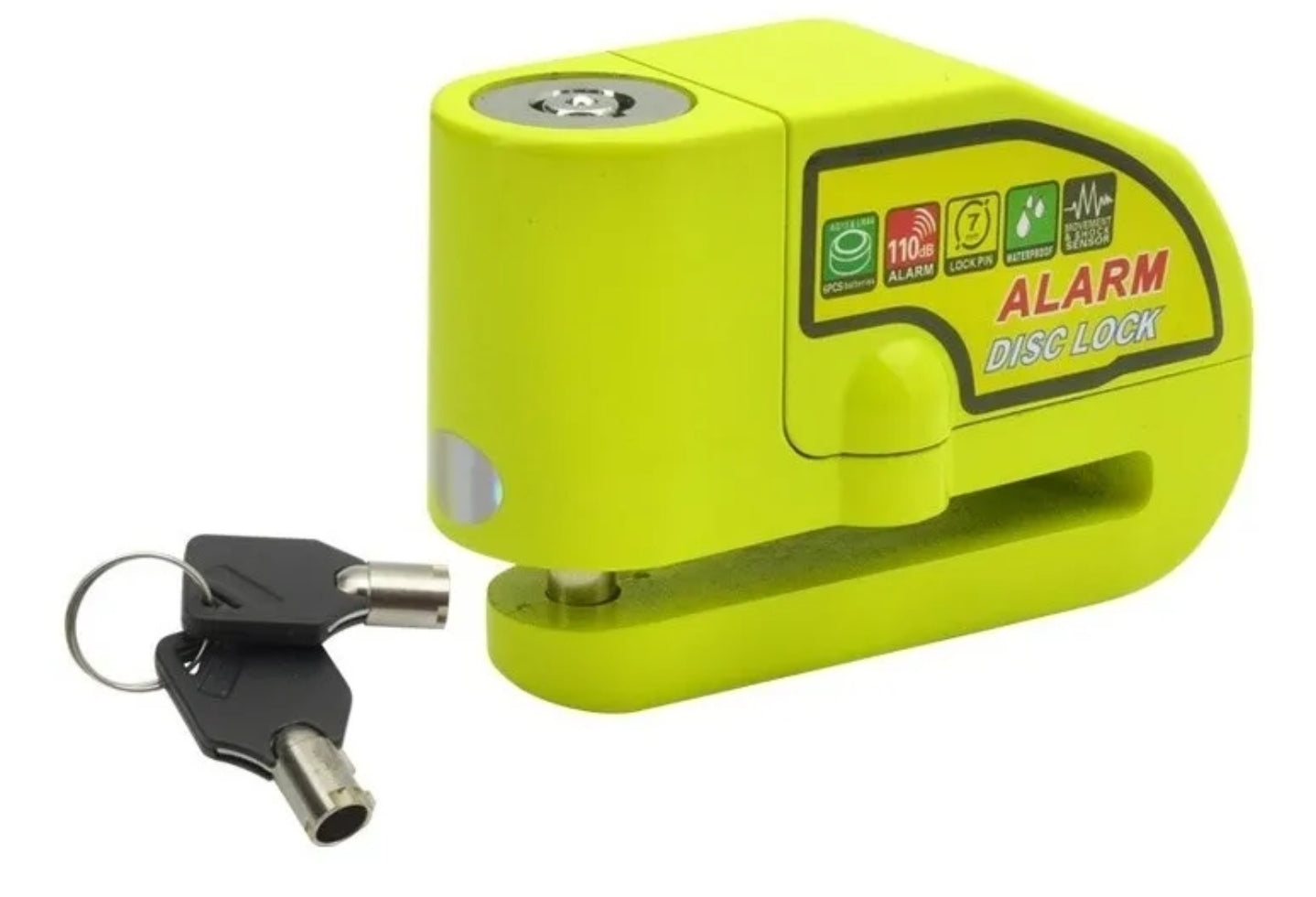 Candado Freno de Disco con Alarma 110dB Antirrobo para Moto