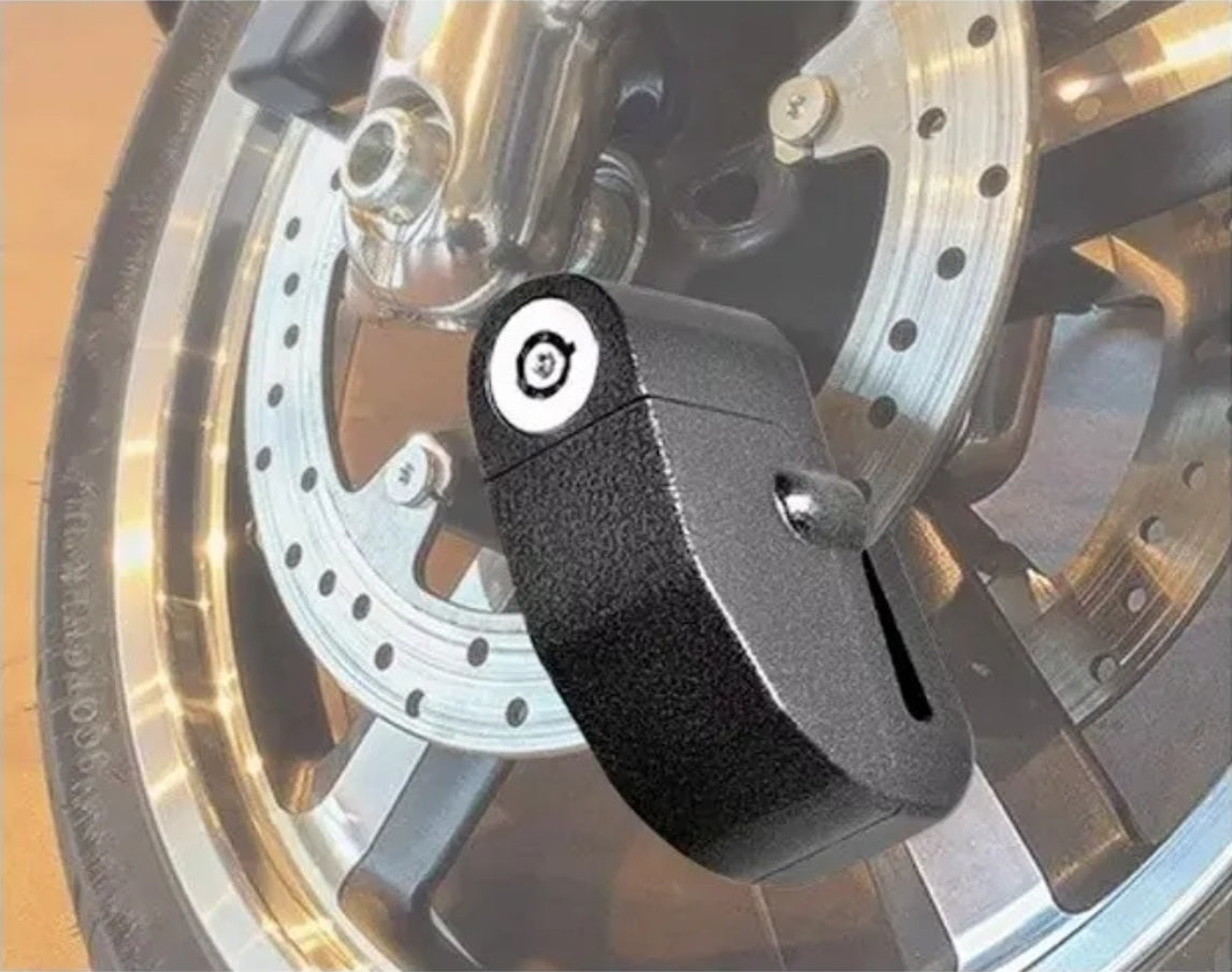 Candado Freno de Disco con Alarma 110dB Antirrobo para Moto