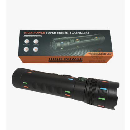 Linterna Táctica LED Recargable USB con Zoom y Power Bank – 5 Modos