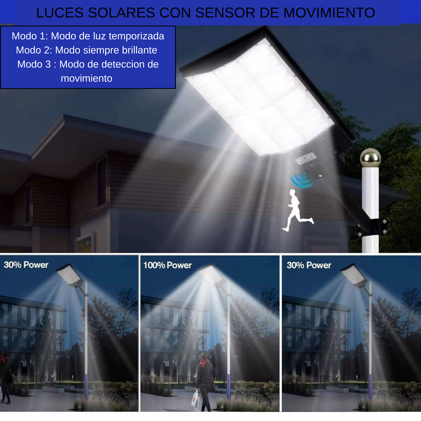 Foco Led Solar 1500w + Control Remoto + Base Metal IP65