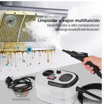 Limpiador a Vapor Portátil 3BAR 105°C con 6 Cabezales – Listo en 10 Segundos