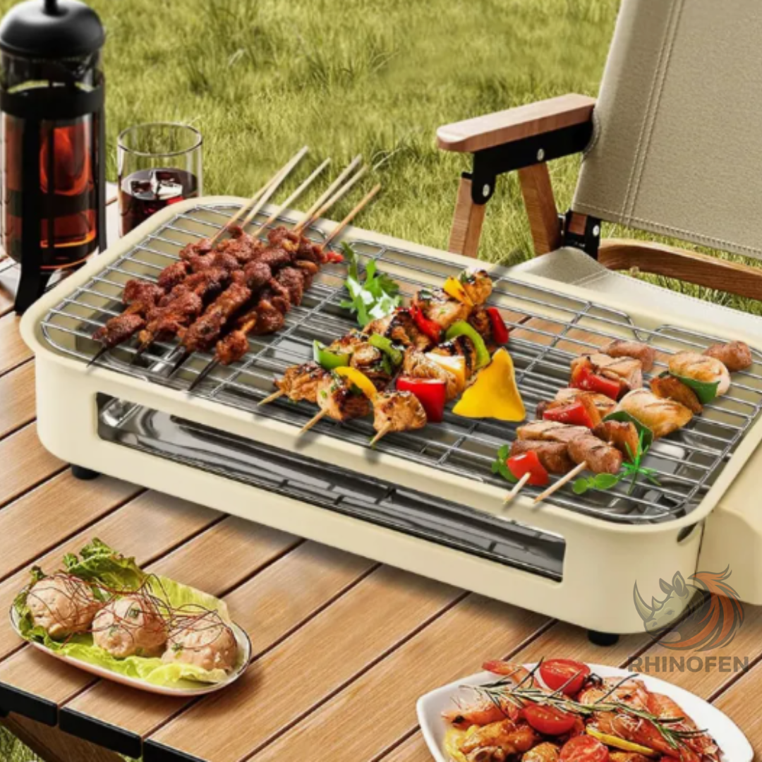 Parrilla Eléctrica Asador Interior Portátil 2 en 1 – 2000W