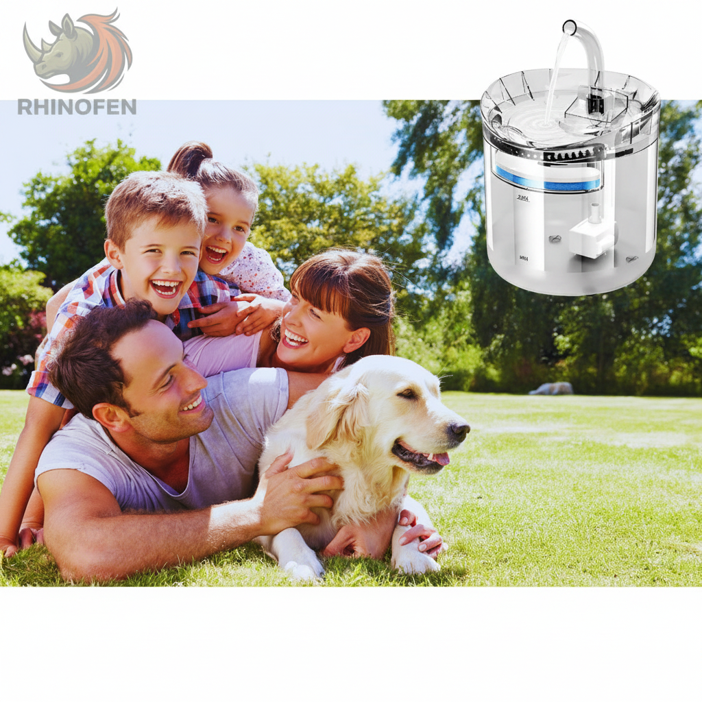 Dispensador de Agua Eléctrico para Mascotas 1,8L Silencioso con Filtro