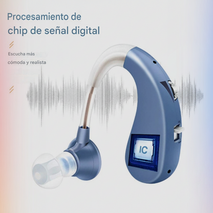 Audífono Auxiliar Auditivo Recargable USB con Reducción de Ruido Digital