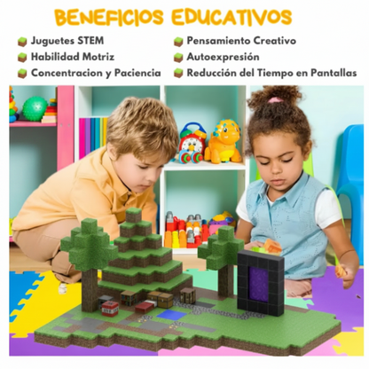 Juguete Magnético De Minecraft 75 pcs