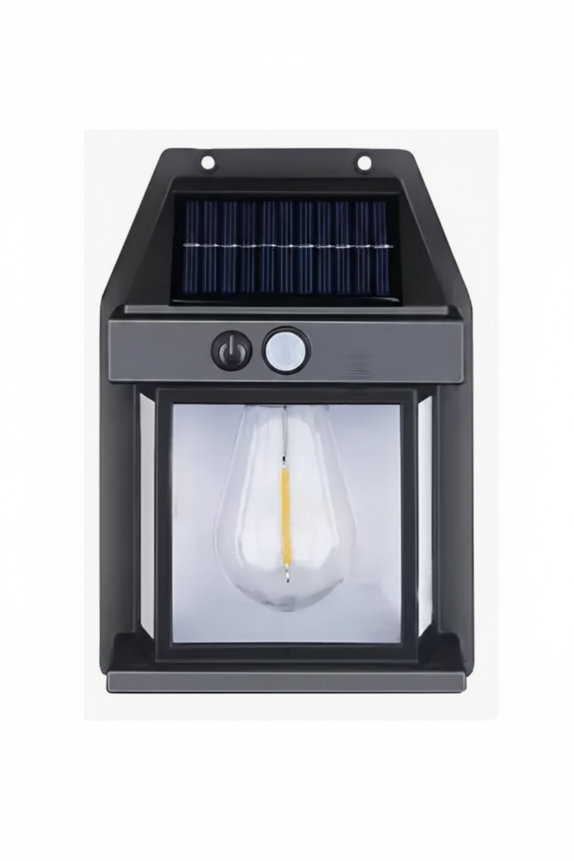 Lámpara Aplique de Pared Solar Led Estructura Negro IP67