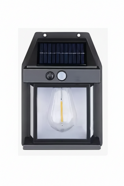 Lámpara Aplique de Pared Solar Led Estructura Negro IP67