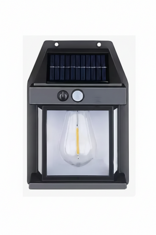 Lámpara Aplique de Pared Solar Led Estructura Negro IP67