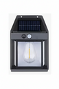 Lámpara Aplique de Pared Solar Led Estructura Negro IP67