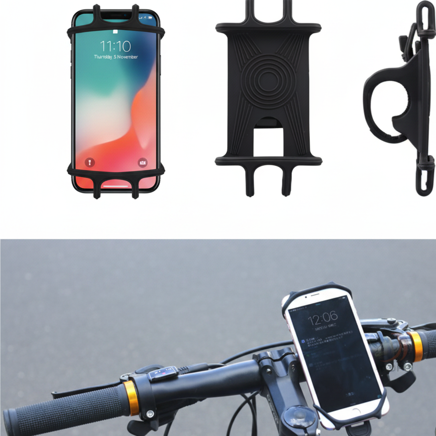 Soporte de celular para Moto/Bicicleta Universal Negro