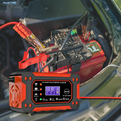 Cargador Inteligente Batería Auto Moto Carga Rápida 12v/24v