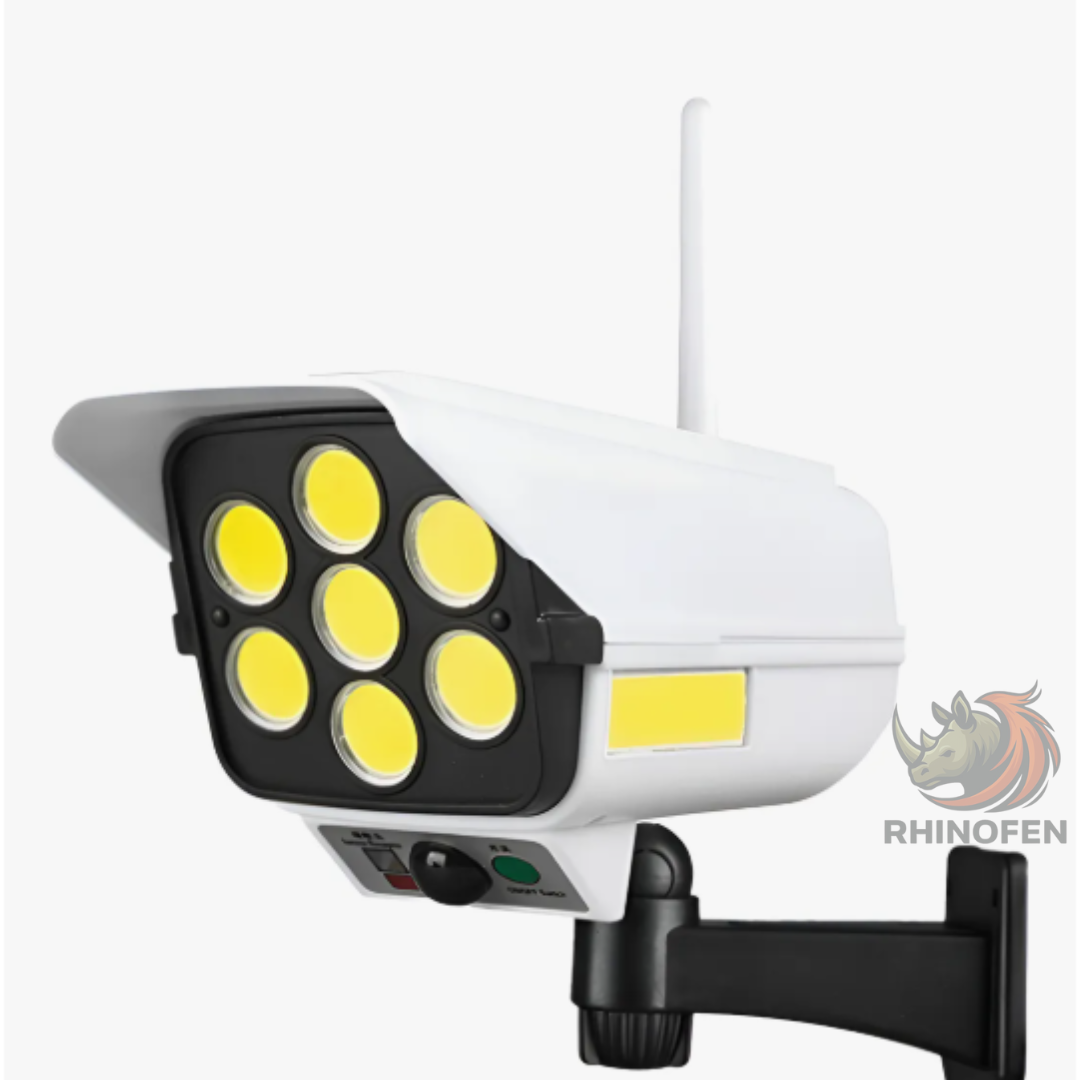 Cámara de Seguridad Falsa Solar con LED y Sensor de Movimiento
