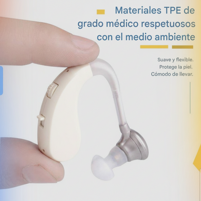 Audífono Auxiliar Auditivo Recargable USB con Reducción de Ruido Digital