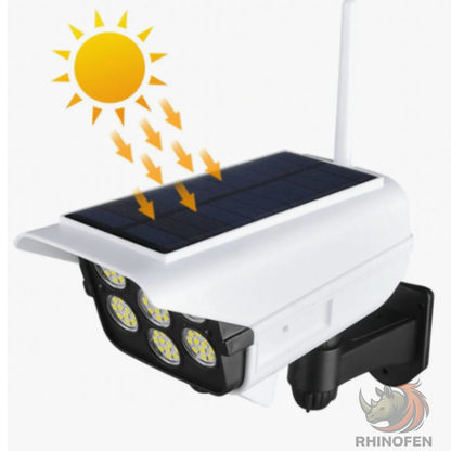 Cámara de Seguridad Falsa Solar con LED y Sensor de Movimiento