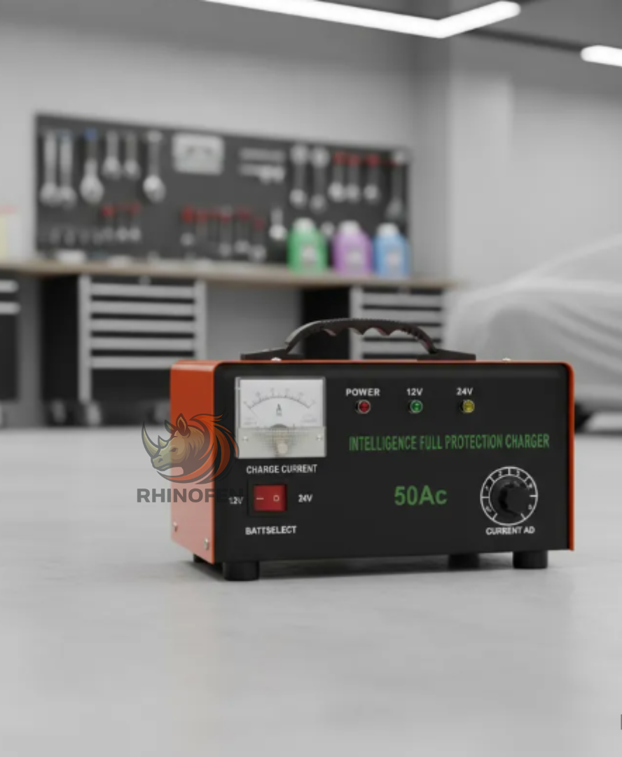 Cargador de Batería 12v Y 24v Autos Motos 50 Amperes