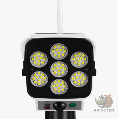 Cámara de Seguridad Falsa Solar con LED y Sensor de Movimiento