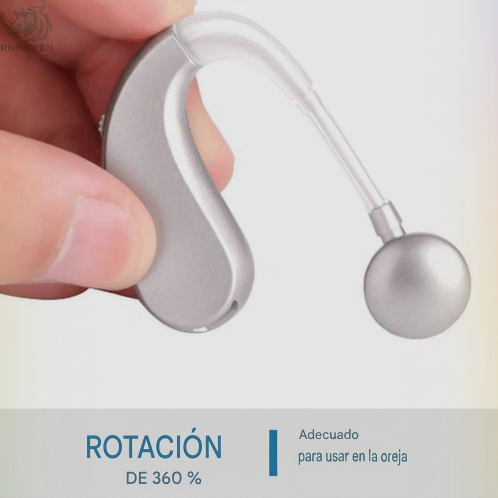 Audífono Auxiliar Auditivo Recargable USB con Reducción de Ruido Digital