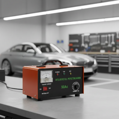Cargador de Batería 12v Y 24v Autos Motos 50 Amperes