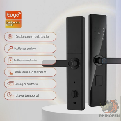 Cerradura Digital Inteligente 5 en 1 – Huella, App Tuya, RFID, Código y Llave