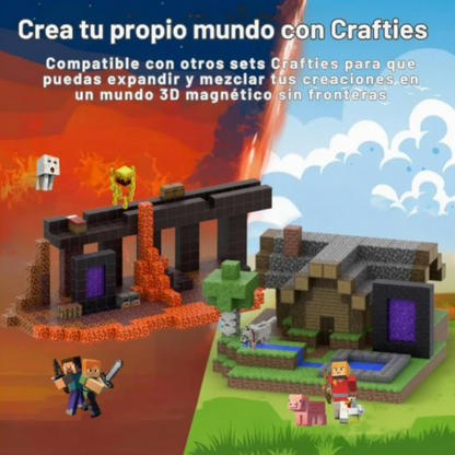 Juguete Magnético De Minecraft 75 pcs