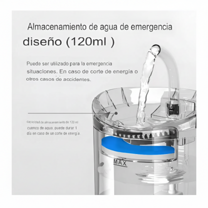 Dispensador de Agua Eléctrico para Mascotas 1,8L Silencioso con Filtro