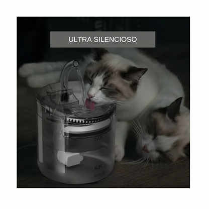 Dispensador de Agua Eléctrico para Mascotas 1,8L Silencioso con Filtro