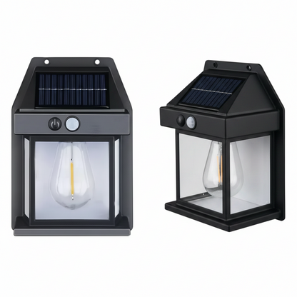 Lámpara Aplique de Pared Solar Led Estructura Negro IP67
