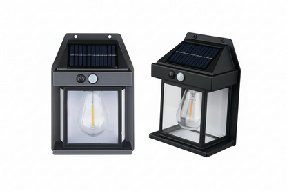Lámpara Aplique de Pared Solar Led Estructura Negro IP67