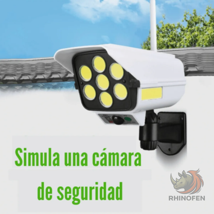 Cámara de Seguridad Falsa Solar con LED y Sensor de Movimiento
